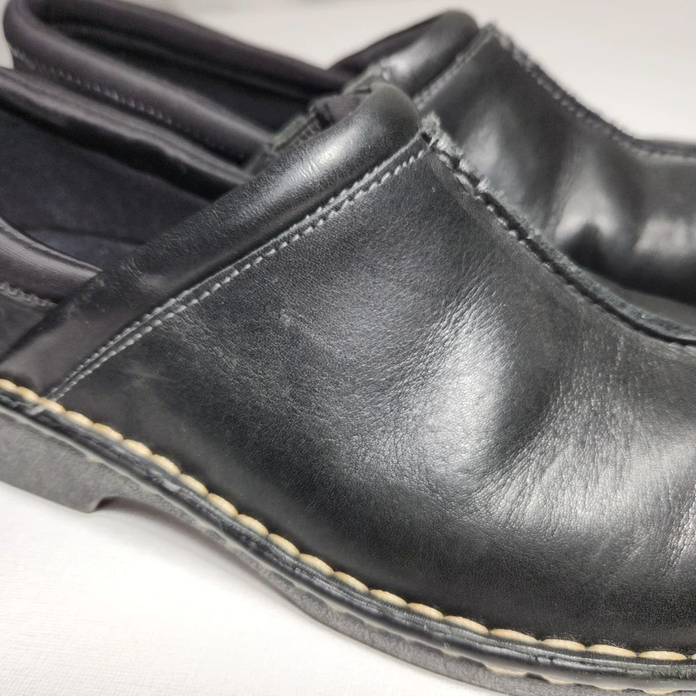 Eastland Womens Black Leather Kelsey Clogs Size 11M‎ - Picture 8 of 9